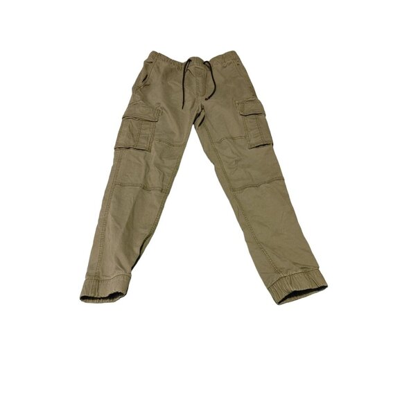 Old Navy Wide Leg Cargo Pants High Rise Elastic Waist Olive Women's Size Small - Picture 1 of 10